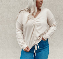 Load image into Gallery viewer, ruched drawstring long sleeve
